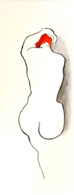 Akt mit rotem Haar