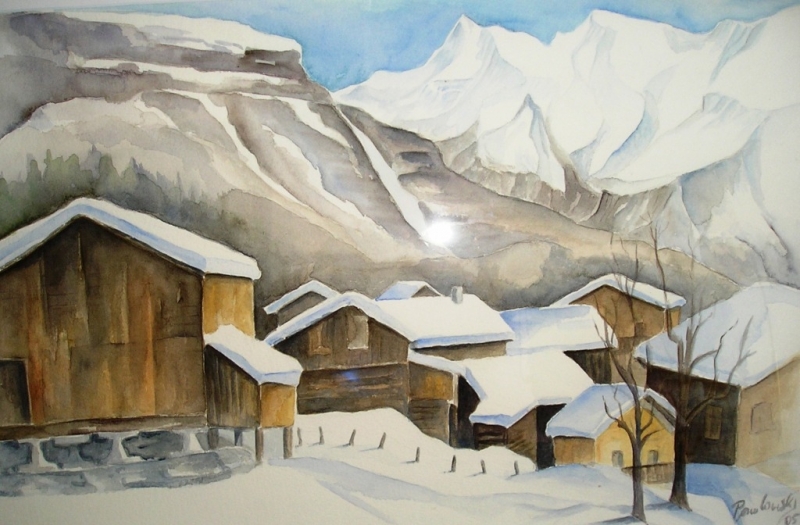 Schweiz – Stadel vor dem Weisshorn